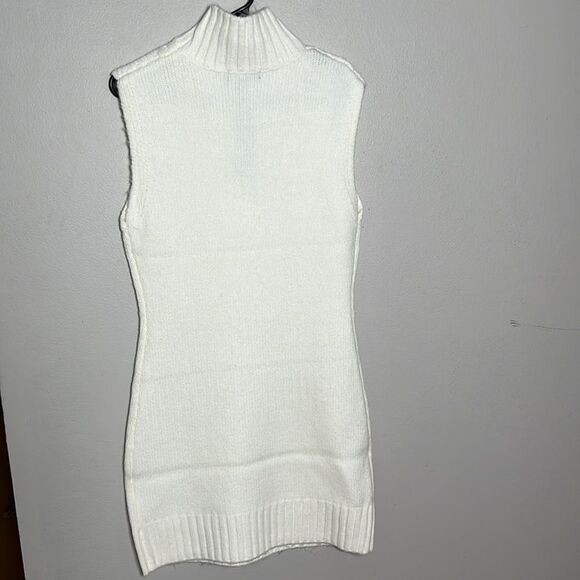Steve Madden Sleeveless Turtle Neck Mini Sweater Dress - Picture 5 of 11